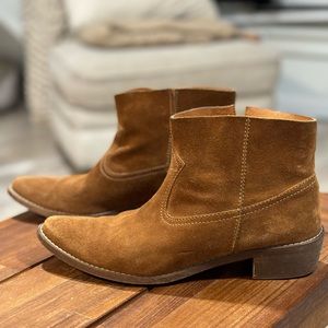Madewell Genuine Suede Booties 9.5